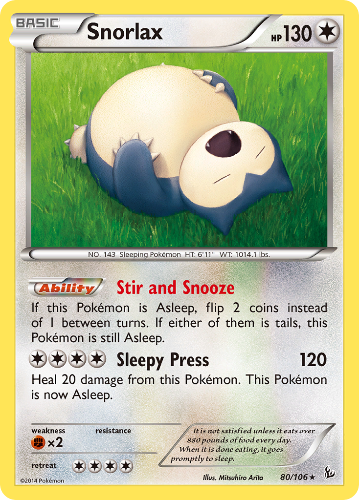 Snorlax (80/106) [XY: Flashfire] - Comfy Hobbies