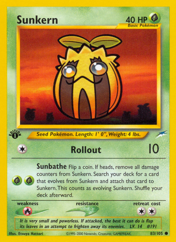 Sunkern (83/105) [Neo Destiny 1st Edition] - Comfy Hobbies