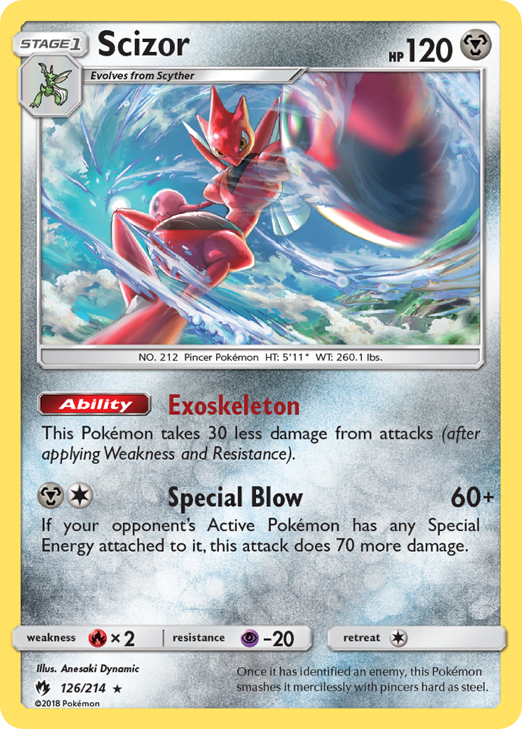 Scizor (126/214) [Sun & Moon: Lost Thunder] - Comfy Hobbies
