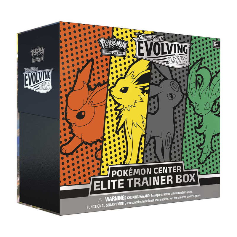 Sword & Shield: Evolving Skies - Elite Trainer Box (Flareon/Jolteon/Umbreon/Leafeon) (Pokemon Center Exclusive) - Comfy Hobbies