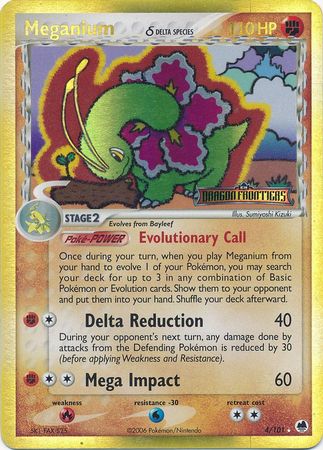 Meganium (4/101) (Delta Species) (Stamped) [EX: Dragon Frontiers] - Comfy Hobbies