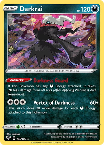 Darkrai (105/189) [Sword & Shield: Darkness Ablaze] - Comfy Hobbies