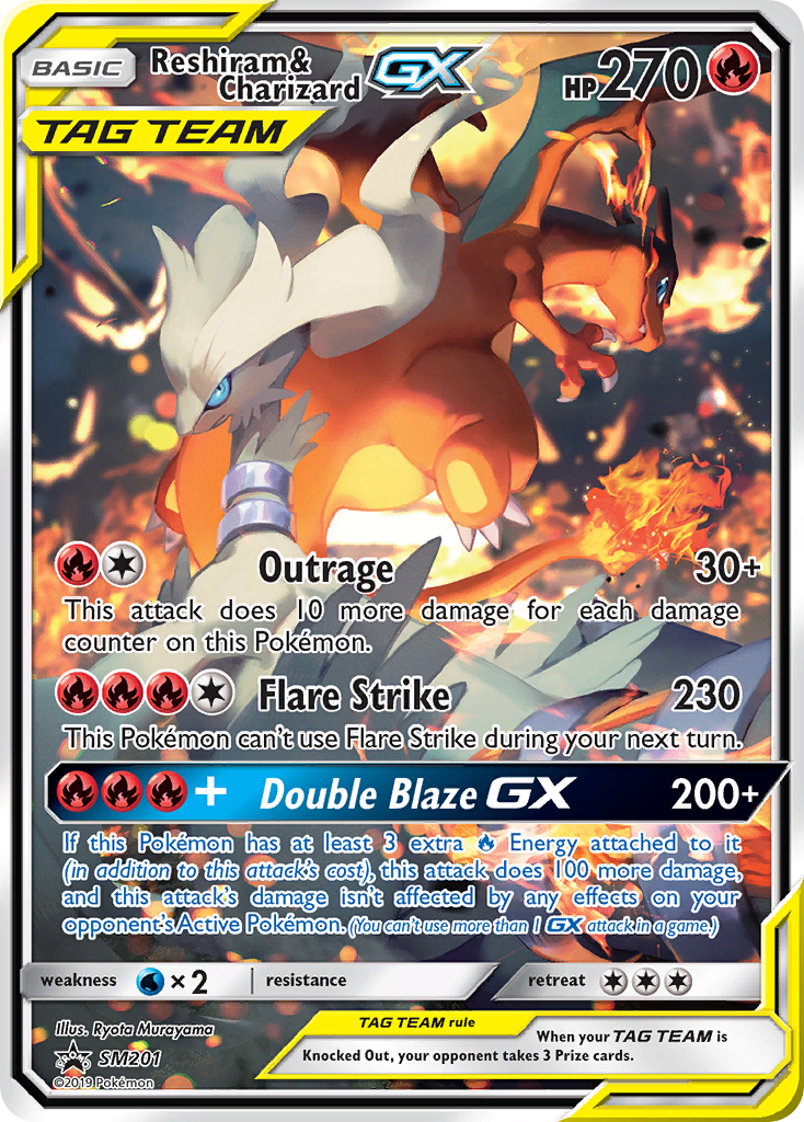 Reshiram & Charizard GX (SM201) [Sun & Moon: Black Star Promos] - Comfy Hobbies