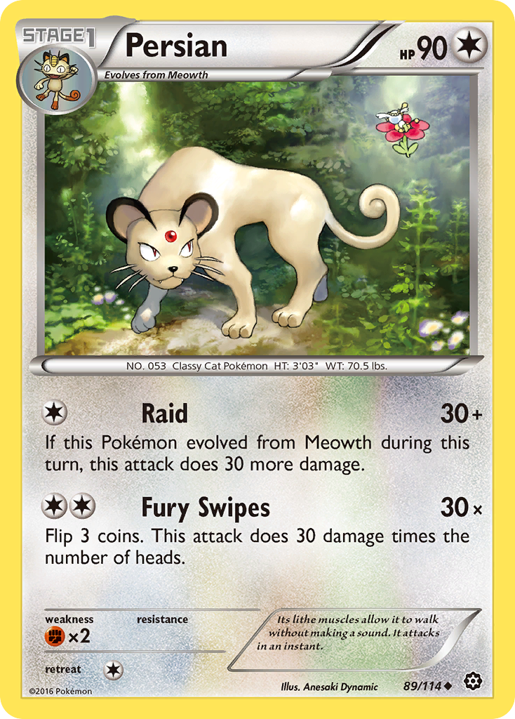 Persian (89/114) [XY: Steam Siege] - Comfy Hobbies