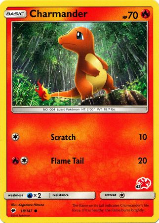 Charmander (18/147) (Charizard Stamp #42) [Battle Academy 2020] - Comfy Hobbies