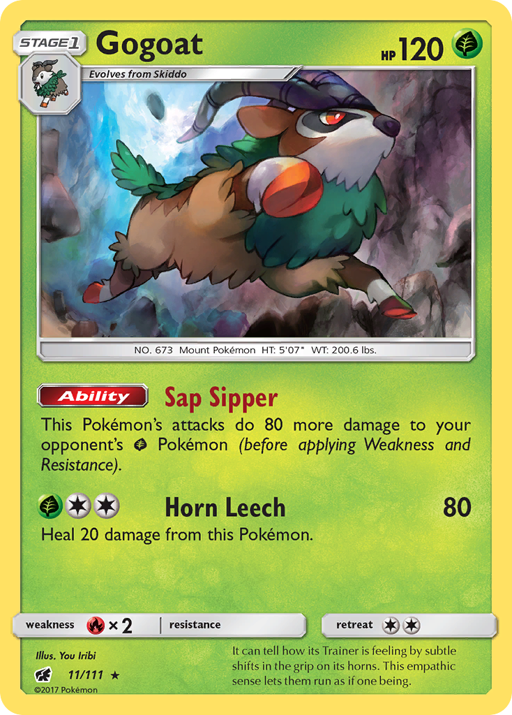 Gogoat (11/111) [Sun & Moon: Crimson Invasion] - Comfy Hobbies