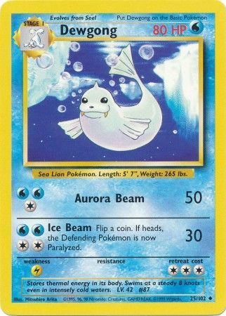 Dewgong (25/102) [Base Set Unlimited] - Comfy Hobbies