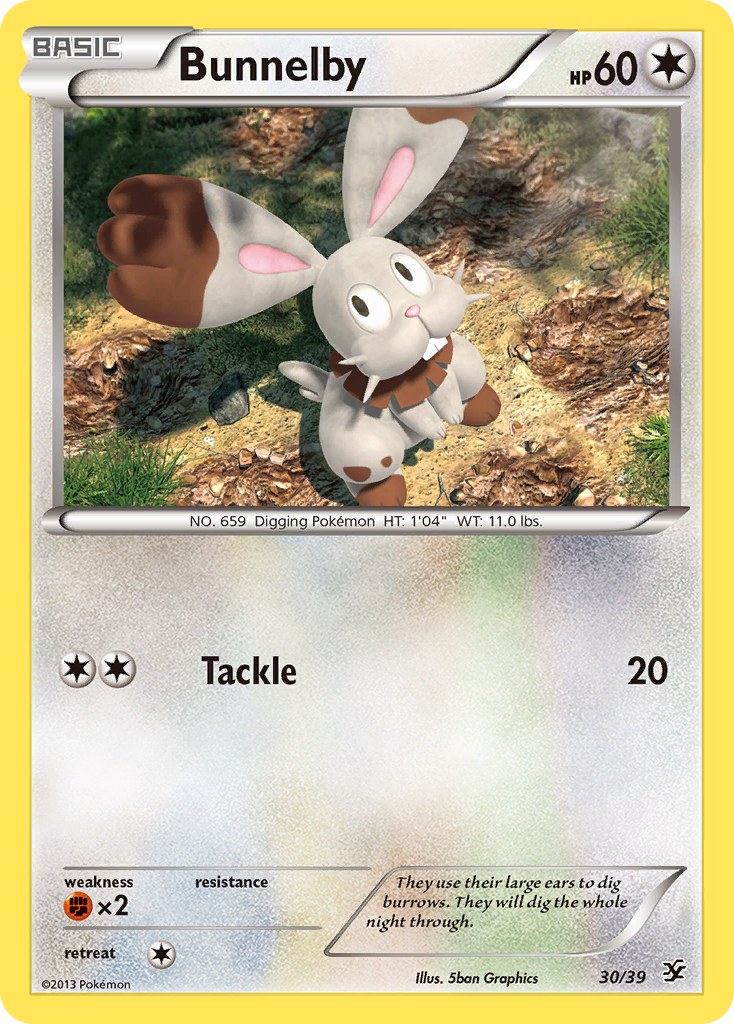 Bunnelby (30/39) [XY: Kalos Starter Set] - Comfy Hobbies