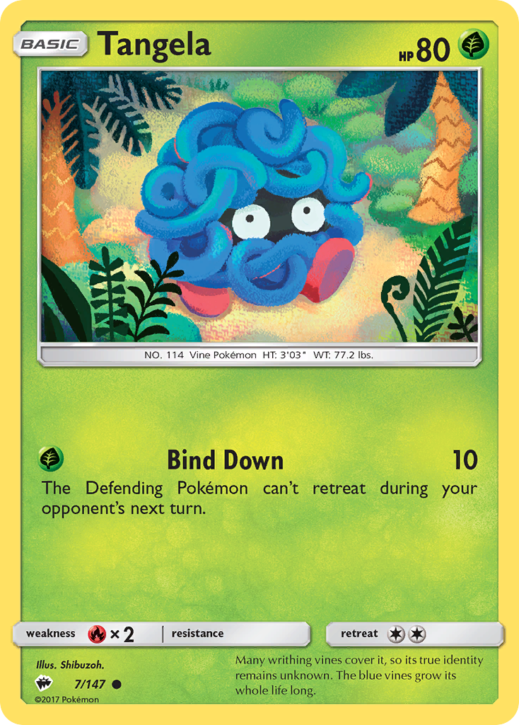 Tangela (7/147) [Sun & Moon: Burning Shadows] - Comfy Hobbies