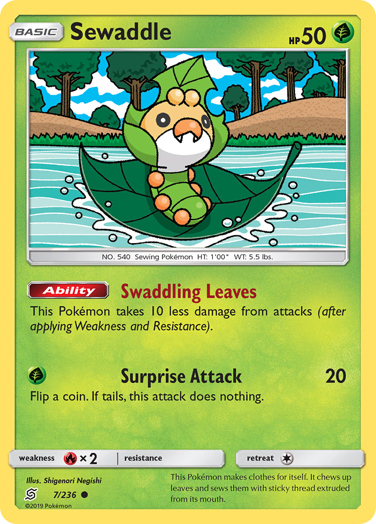 Sewaddle (7/236) [Sun & Moon: Unified Minds] - Comfy Hobbies
