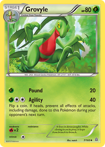 Grovyle (7/160) [XY: Primal Clash] - Comfy Hobbies
