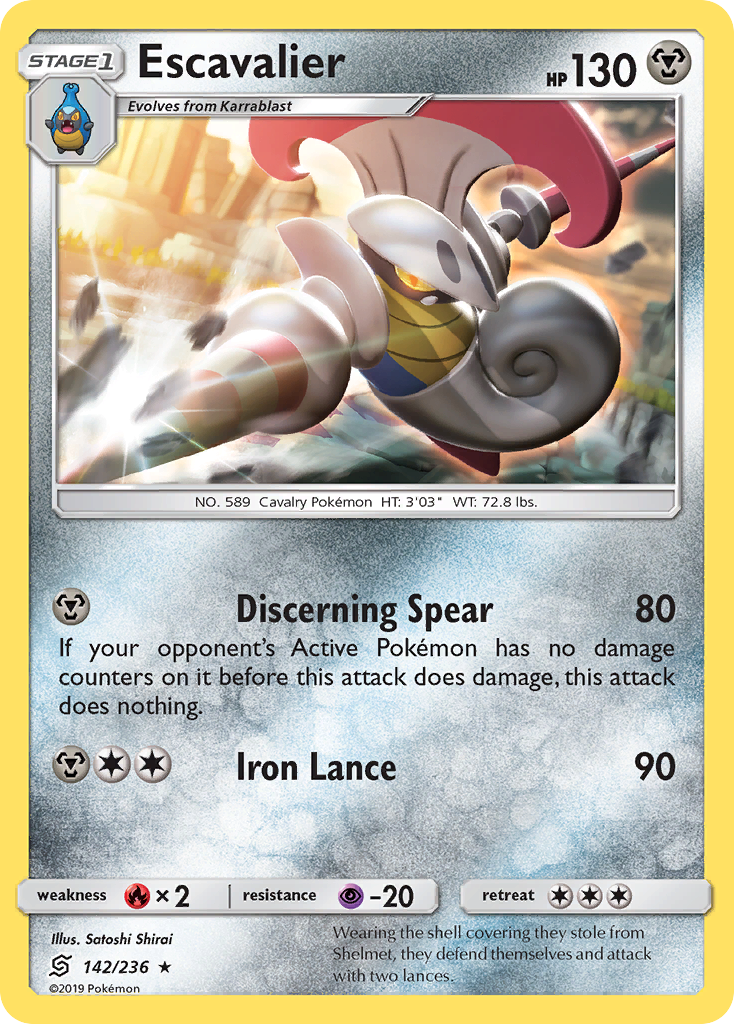 Escavalier (142/236) [Sun & Moon: Unified Minds] - Comfy Hobbies