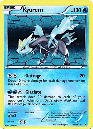 Kyurem (34/101) (Cosmos Holo) [Black & White: Noble Victories] - Comfy Hobbies