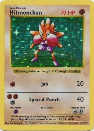Hitmonchan (7/102) [Base Set Shadowless Unlimited] - Comfy Hobbies