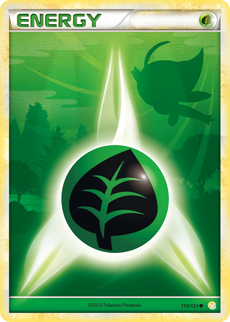 Grass Energy (115/123) [HeartGold & SoulSilver: Base Set] - Comfy Hobbies