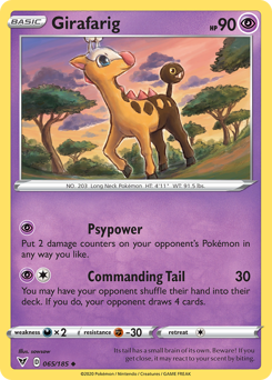 Girafarig (065/185) [Sword & Shield: Vivid Voltage] - Comfy Hobbies