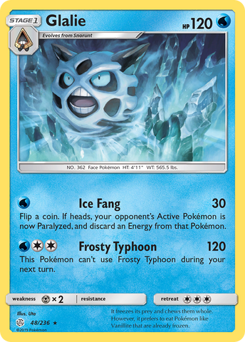 Glalie (48/236) [Sun & Moon: Cosmic Eclipse] - Comfy Hobbies