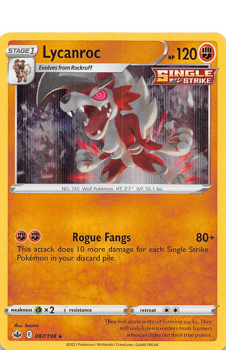 Lycanroc (087/198) [Sword & Shield: Chilling Reign] - Comfy Hobbies