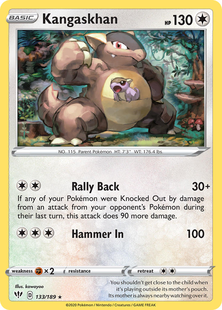 Kangaskhan (133/189) (Theme Deck Exclusive) [Sword & Shield: Darkness Ablaze] - Comfy Hobbies