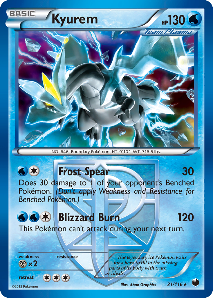 Kyurem (31/116) [Black & White: Plasma Freeze] - Comfy Hobbies