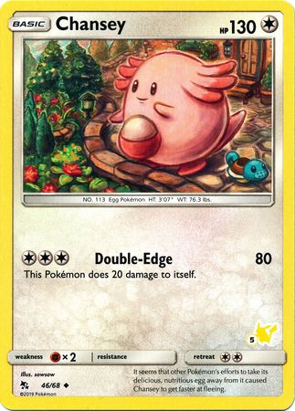 Chansey (46/68) (Pikachu Stamp #5) [Battle Academy 2020] - Comfy Hobbies