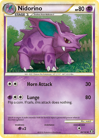 Nidorino (46/102) [HeartGold & SoulSilver: Triumphant] - Comfy Hobbies