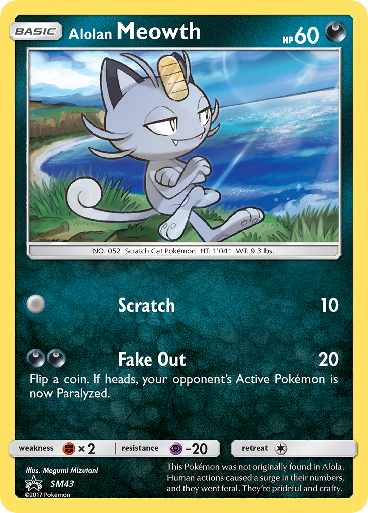 Alolan Meowth (SM43) [Sun & Moon: Black Star Promos] - Comfy Hobbies