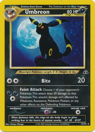 Umbreon (13/75) [Neo Discovery Unlimited] - Comfy Hobbies