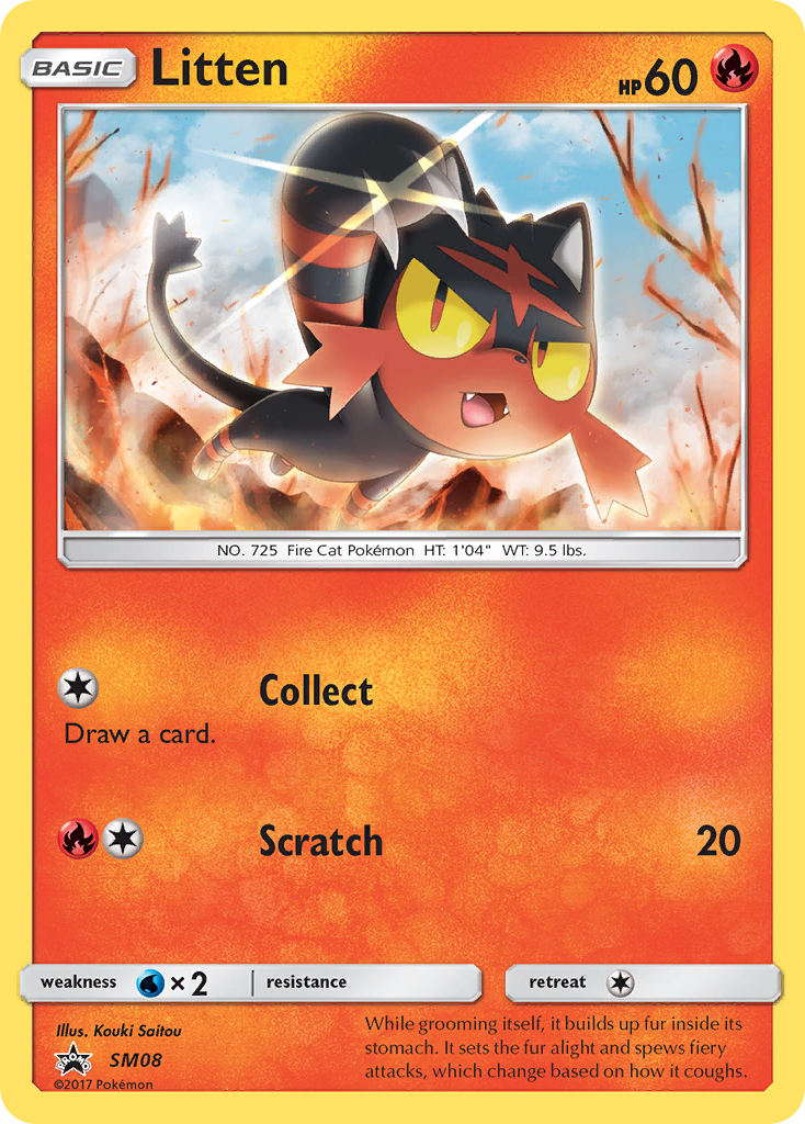 Litten (SM08) [Sun & Moon: Black Star Promos] - Comfy Hobbies