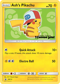 Ash's Pikachu (SM112) [Sun & Moon: Black Star Promos] - Comfy Hobbies