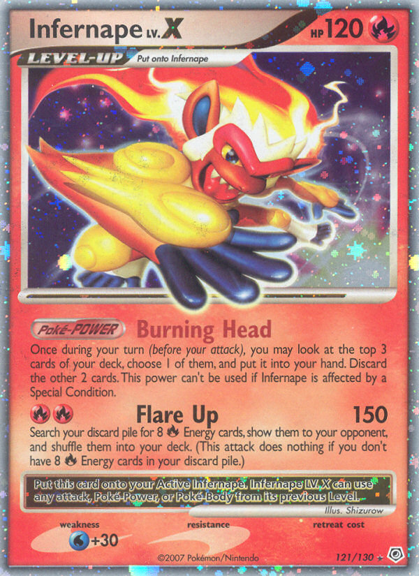 Infernape LV.X (121/130) [Diamond & Pearl: Base Set] - Comfy Hobbies