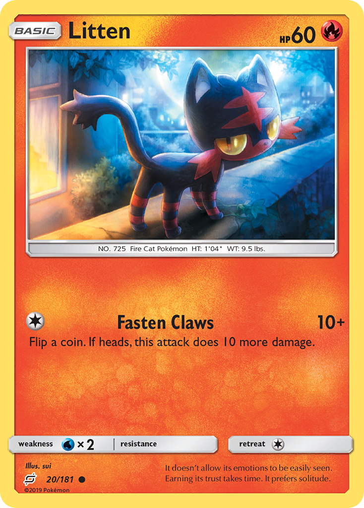 Litten (20/181) [Sun & Moon: Team Up] - Comfy Hobbies