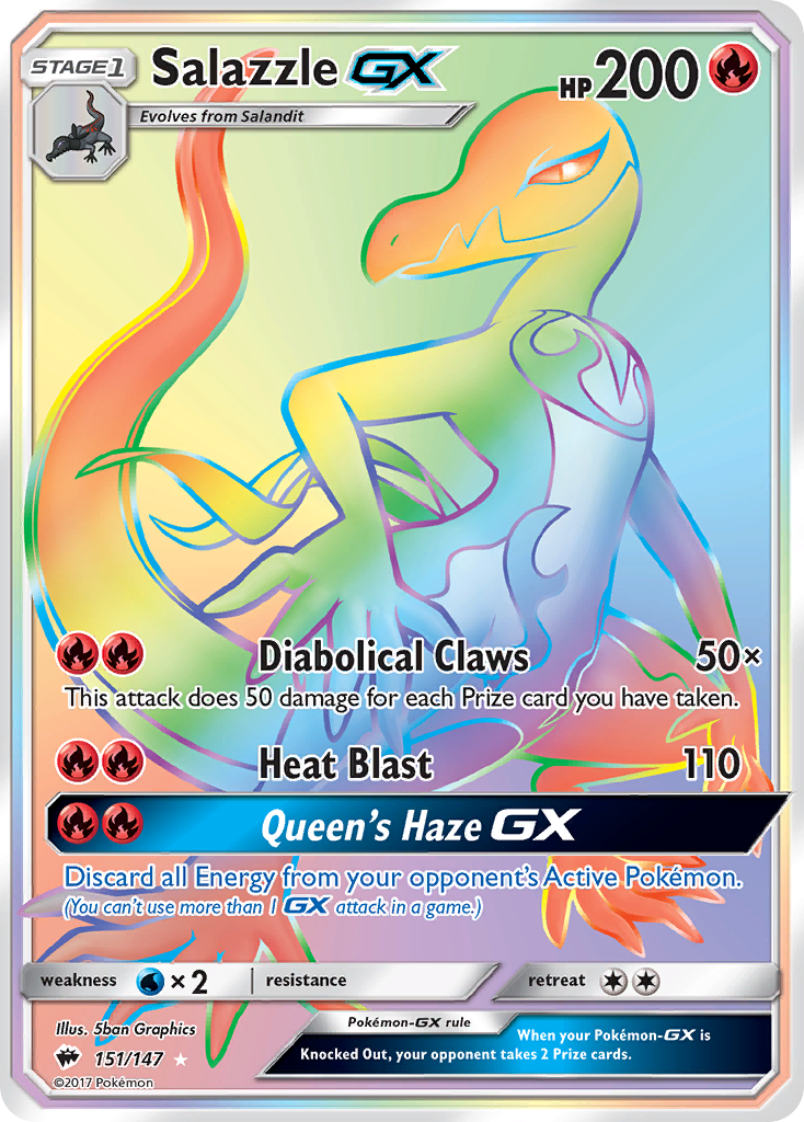 Salazzle GX (151/147) [Sun & Moon: Burning Shadows] - Comfy Hobbies