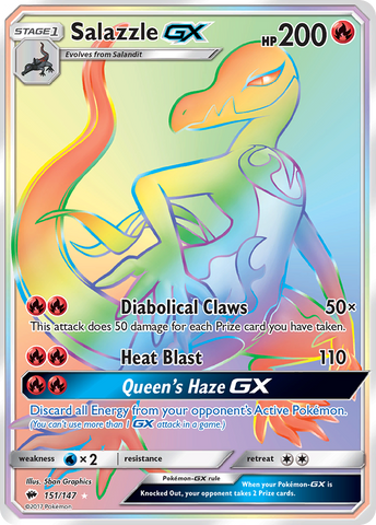 Salazzle GX (151/147) [Sun & Moon: Burning Shadows] - Comfy Hobbies