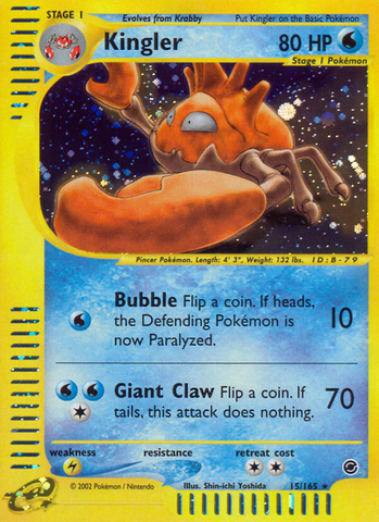 Kingler (15/165) [Expedition: Base Set] - Comfy Hobbies