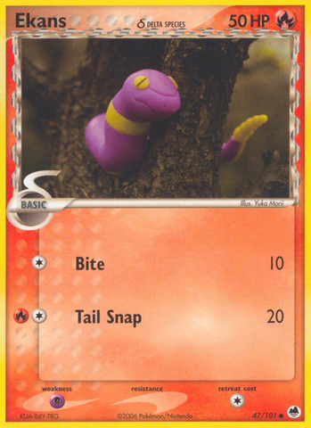 Ekans (47/101) (Delta Species) [EX: Dragon Frontiers] - Comfy Hobbies