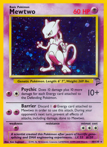 Mewtwo (10/130) [Base Set 2] - Comfy Hobbies