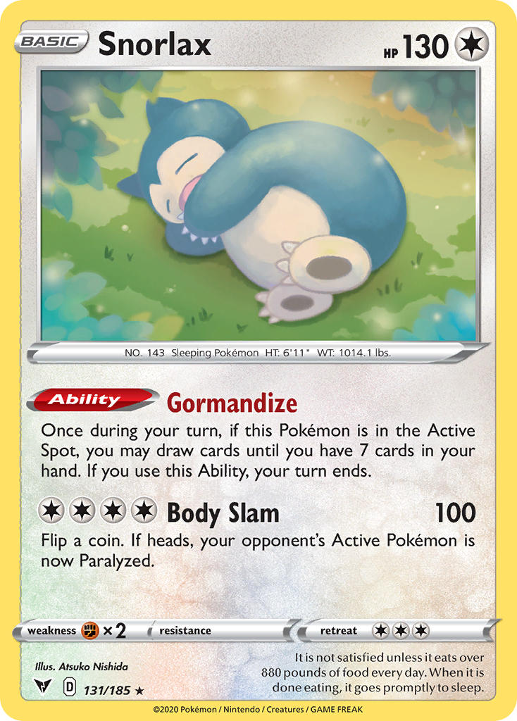 Snorlax (131/185) [Sword & Shield: Vivid Voltage] - Comfy Hobbies