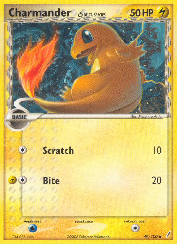 Charmander (49/100) (Delta Species) [EX: Crystal Guardians] - Comfy Hobbies