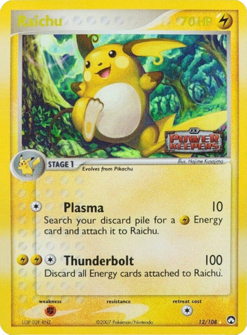 Raichu (12/108) (Stamped) [EX: Power Keepers] - Comfy Hobbies