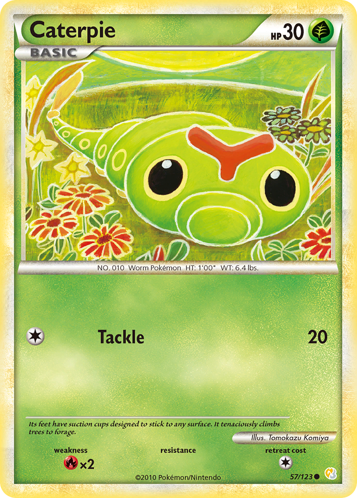 Caterpie (57/123) [HeartGold & SoulSilver: Base Set] - Comfy Hobbies