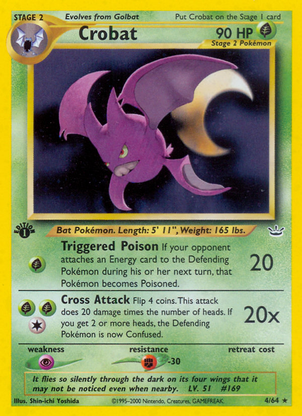 Crobat (4/64) [Neo Revelation 1st Edition] - Comfy Hobbies