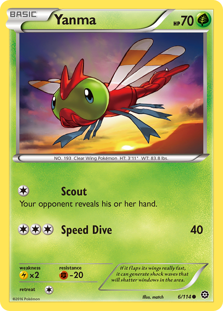 Yanma (6/114) [XY: Steam Siege] - Comfy Hobbies