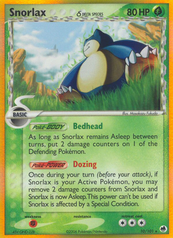 Snorlax (10/101) (Delta Species) [EX: Dragon Frontiers] - Comfy Hobbies