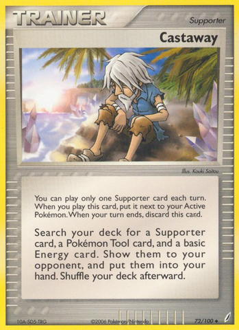 Castaway (72/100) [EX: Crystal Guardians] - Comfy Hobbies