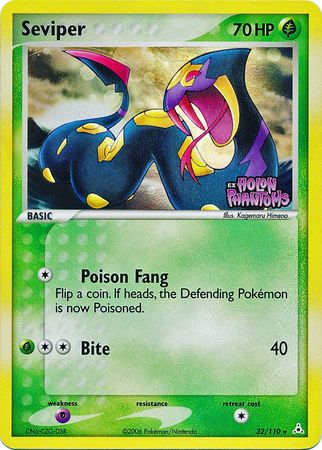Seviper (32/110) (Stamped) [EX: Holon Phantoms] - Comfy Hobbies