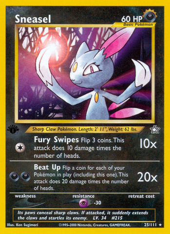 Sneasel (25/111) [Neo Genesis 1st Edition] - Comfy Hobbies