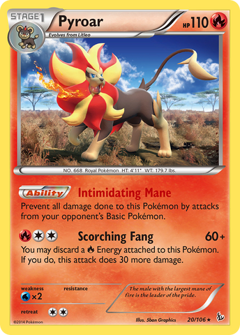 Pyroar (20/106) [XY: Flashfire] - Comfy Hobbies