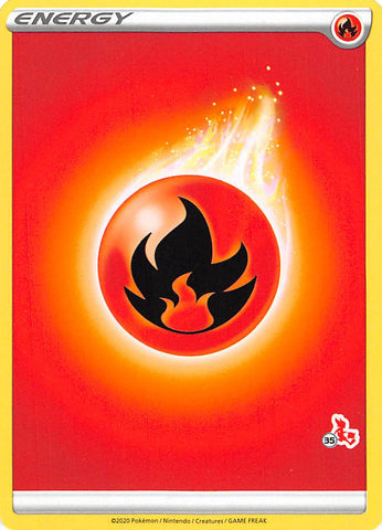 Fire Energy (Cinderace Stamp #35) [Battle Academy 2022] - Comfy Hobbies