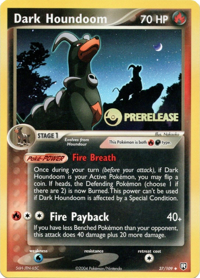 Dark Houndoom (37/109) (Prerelease Promo) [EX: Team Rocket Returns] - Comfy Hobbies